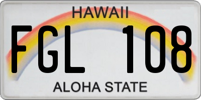 HI license plate FGL108