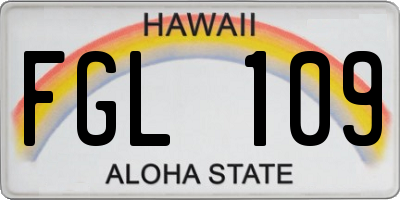 HI license plate FGL109