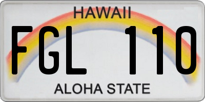 HI license plate FGL110