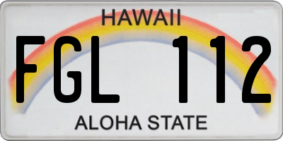 HI license plate FGL112