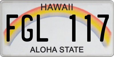 HI license plate FGL117