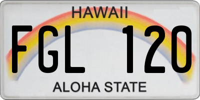 HI license plate FGL120