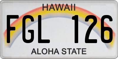 HI license plate FGL126
