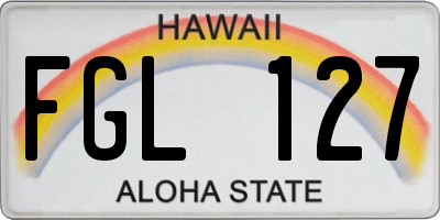 HI license plate FGL127