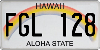 HI license plate FGL128