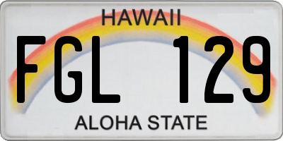 HI license plate FGL129
