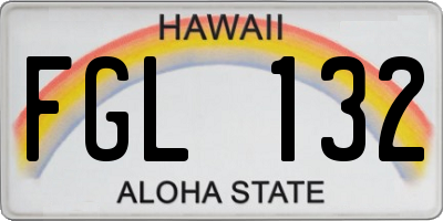 HI license plate FGL132
