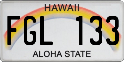 HI license plate FGL133