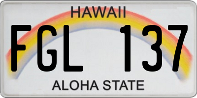 HI license plate FGL137