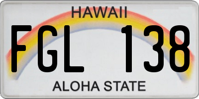 HI license plate FGL138