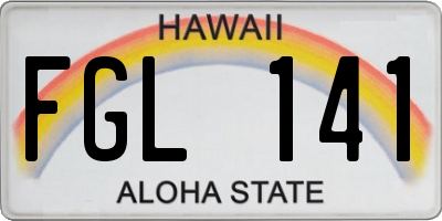 HI license plate FGL141