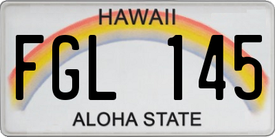 HI license plate FGL145