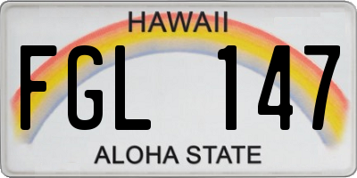 HI license plate FGL147
