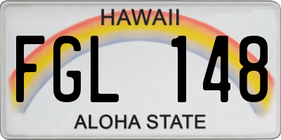 HI license plate FGL148