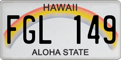 HI license plate FGL149