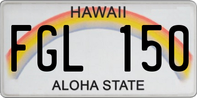HI license plate FGL150