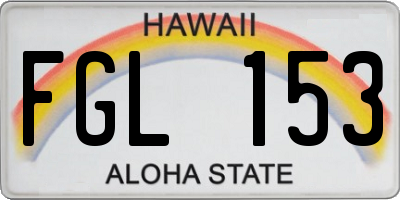 HI license plate FGL153