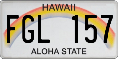 HI license plate FGL157