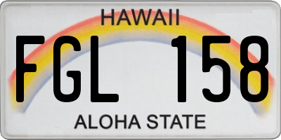HI license plate FGL158