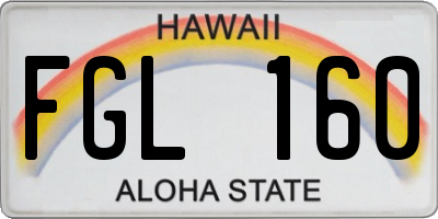 HI license plate FGL160