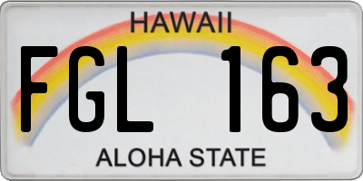 HI license plate FGL163