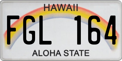 HI license plate FGL164