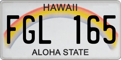 HI license plate FGL165