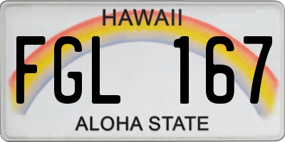 HI license plate FGL167