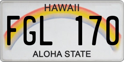 HI license plate FGL170