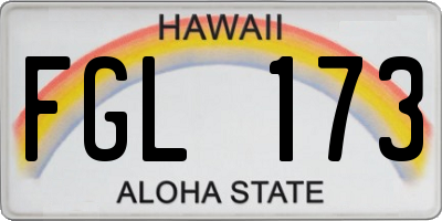HI license plate FGL173