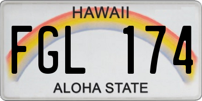 HI license plate FGL174