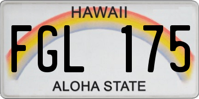 HI license plate FGL175