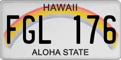HI license plate FGL176