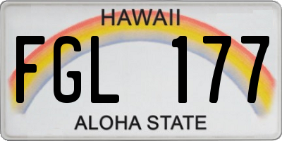 HI license plate FGL177
