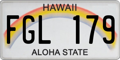 HI license plate FGL179