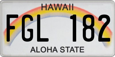 HI license plate FGL182