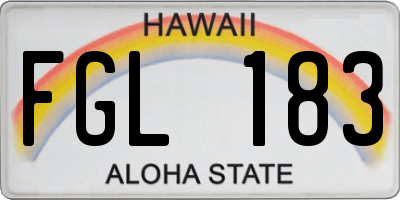 HI license plate FGL183
