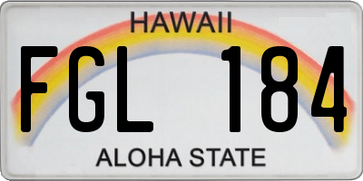 HI license plate FGL184