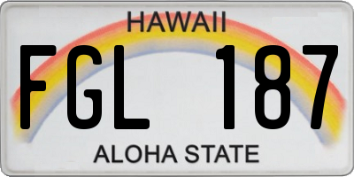 HI license plate FGL187
