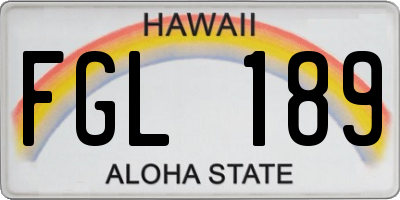 HI license plate FGL189