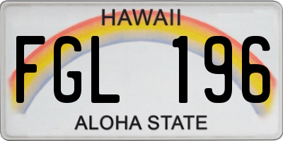 HI license plate FGL196