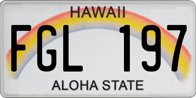 HI license plate FGL197