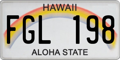 HI license plate FGL198