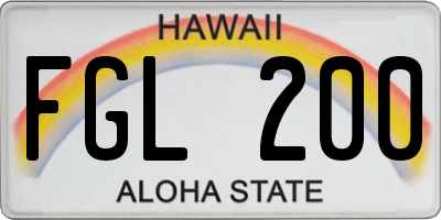 HI license plate FGL200
