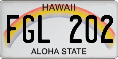 HI license plate FGL202