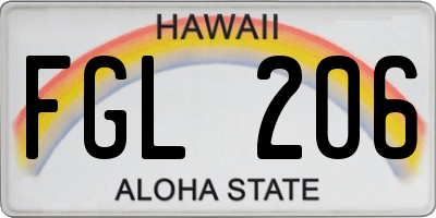 HI license plate FGL206