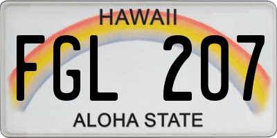 HI license plate FGL207