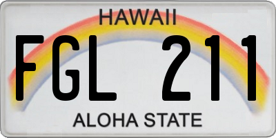 HI license plate FGL211
