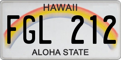 HI license plate FGL212