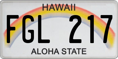 HI license plate FGL217